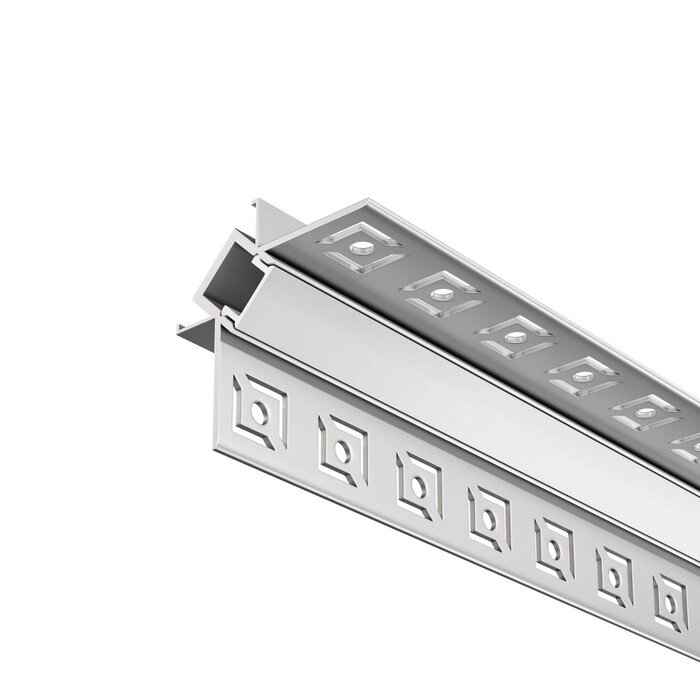 Алюминиевый профиль скрытого монтажа Led Strip ALM-4623-S-2M, 200х4,6х2,4 см, цвет серебро от компании Интернет-гипермаркет «MALL24» - фото 1