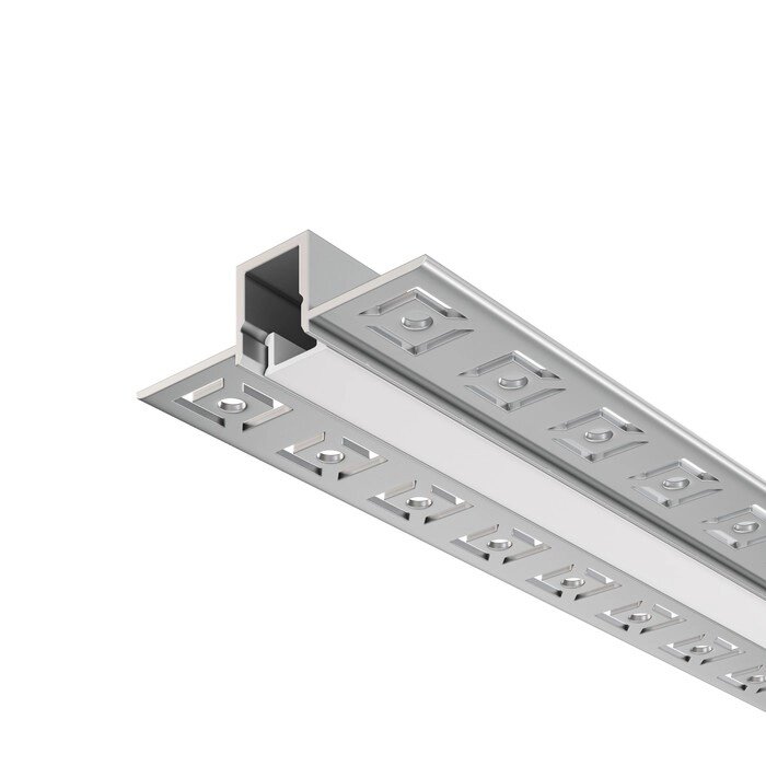 Алюминиевый профиль скрытого монтажа Led Strip ALM-5313A-S-2M, 200х5,25х1,4 см, цвет серебро от компании Интернет-гипермаркет «MALL24» - фото 1