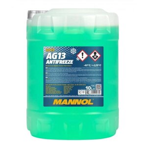 Антифриз Mannol Hightec AG13, зеленый, 10 л, канистра