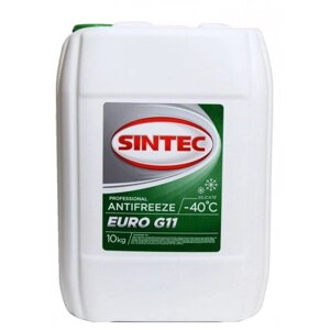 Антифриз Sintec "Euro", зеленый, G-11, 10 кг