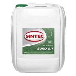 Антифриз Sintec Euro зеленый G11 (40), 20 кг