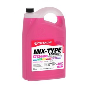 Антифриз totachi MIX-TYPE coolant -40 C, G12evo, розовый, 5 кг