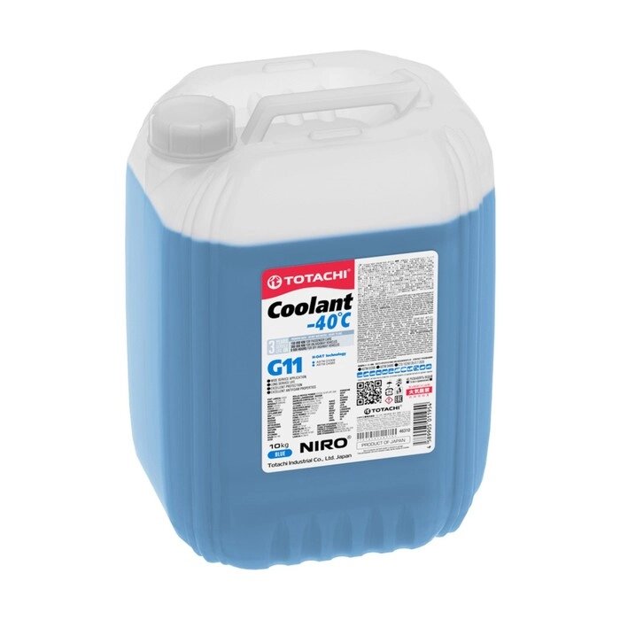 Антифриз TOTACHI NIRO COOLANT Blue, -40C, G11, 10 кг от компании Интернет-гипермаркет «MALL24» - фото 1