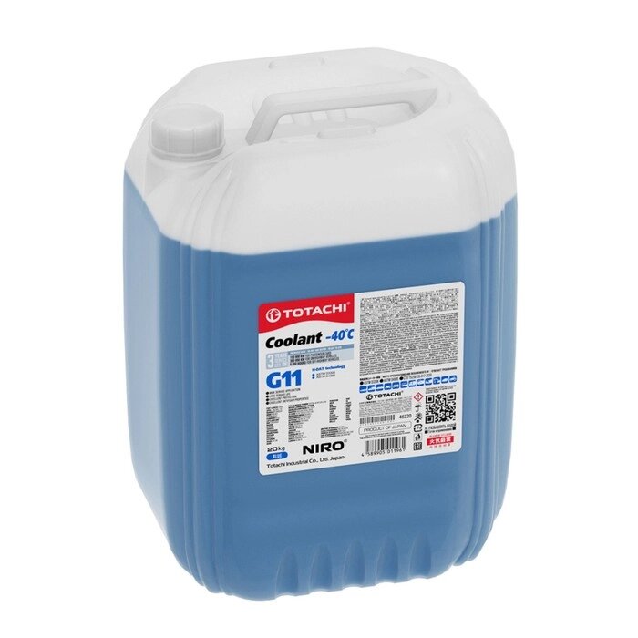 Антифриз TOTACHI NIRO COOLANT Blue, -40C, G11, 20 кг от компании Интернет-гипермаркет «MALL24» - фото 1