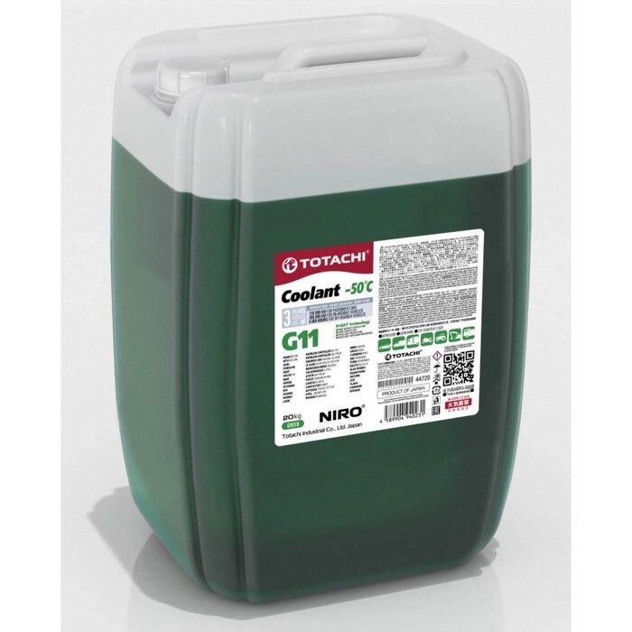 Антифриз TOTACHI NIRO COOLANT Green, -50C, G11, 20 кг от компании Интернет-гипермаркет «MALL24» - фото 1