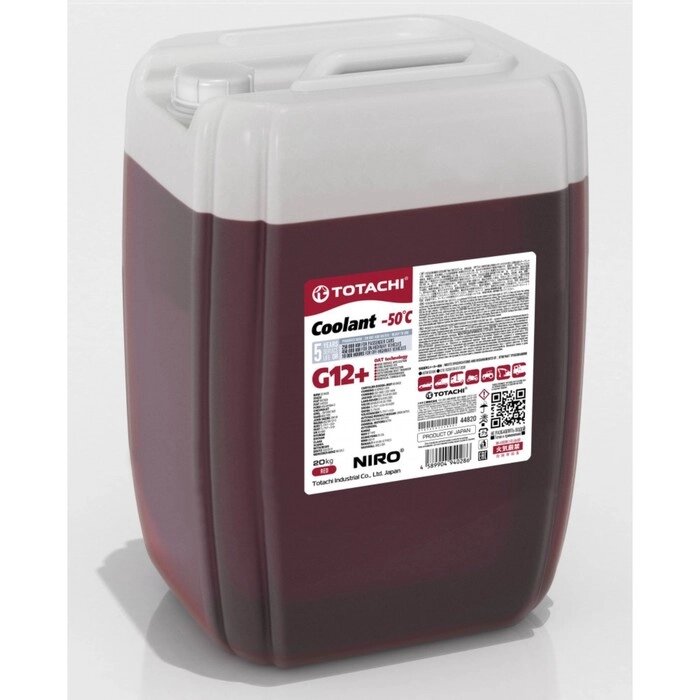 Антифриз TOTACHI NIRO COOLANT Red, -50C, G12+, 20 кг от компании Интернет-гипермаркет «MALL24» - фото 1