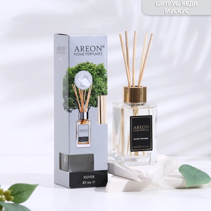 Ароматический диффузор для дома Areon Sticks Premium Mosaik, 85 мл, "Black Fougere" от компании Интернет-гипермаркет «MALL24» - фото 1