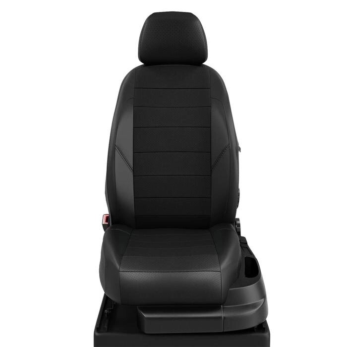 Авточехлы для Citroen C-elysee с 2013-н. в. седан Задние спинка и сиденье единые. Задние подголовники горбы, экокожа, от компании Интернет-гипермаркет «MALL24» - фото 1