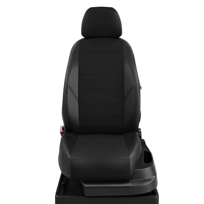 Авточехлы для Datsun Ondo с 2014-н. в. седан Задние спинка и сиденье единые, 5 подголовников, жаккард , готика-чёрная от компании Интернет-гипермаркет «MALL24» - фото 1