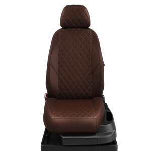 Авточехлы для Volkswagen Polo с 2020-н. в. лифтбек Задняя спинка 40 на 60, сиденье единое, передний подлокотник. БЕЗ