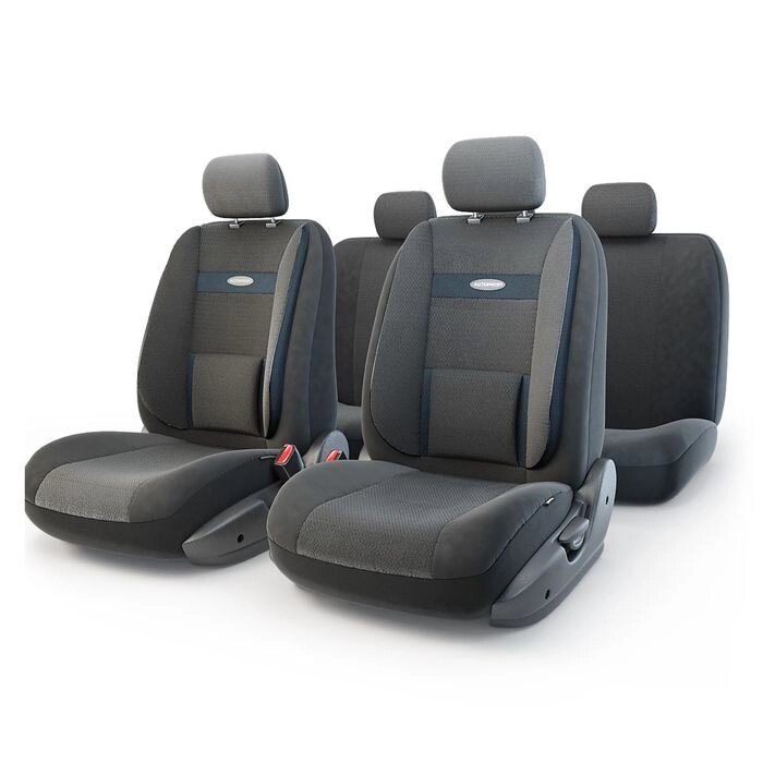 Авточехлы универcальные AUTOPROFI COMFORT, COM-1105 Attache (M), велюр, жаккард полипропилен, набор из 11 предметов, от компании Интернет-гипермаркет «MALL24» - фото 1