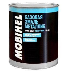 Автоэмаль MOBIHEL металлик 202 снежно-белая UNI, 1 л