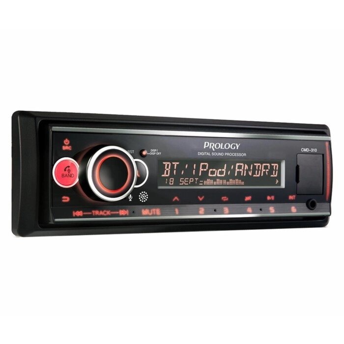 Автомагнитола PROLOGY CMD-310, 1DIN, USB/ FM/ BT, приложение OS Android/ iOS, RCA 4х55 Вт от компании Интернет-гипермаркет «MALL24» - фото 1