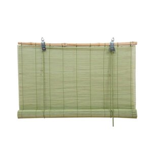 Бамбуковая рулонная штора, 60х160 см, цвет мятный
