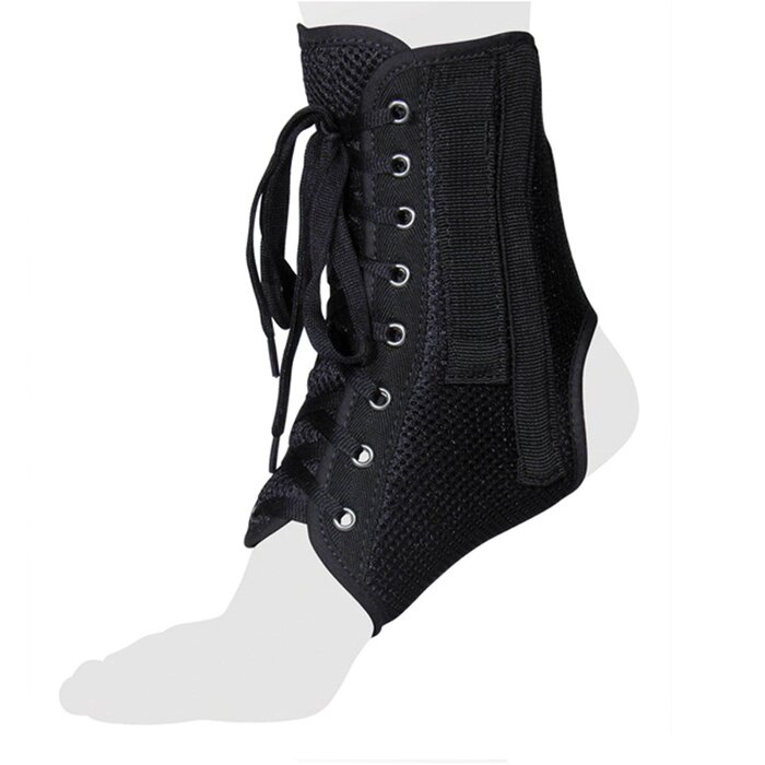 Бандаж на голеностопный сустав со шнуровкой и ребрами жёсткости Ttoman AS-ST, цвет чёрный, размер L от компании Интернет-гипермаркет «MALL24» - фото 1
