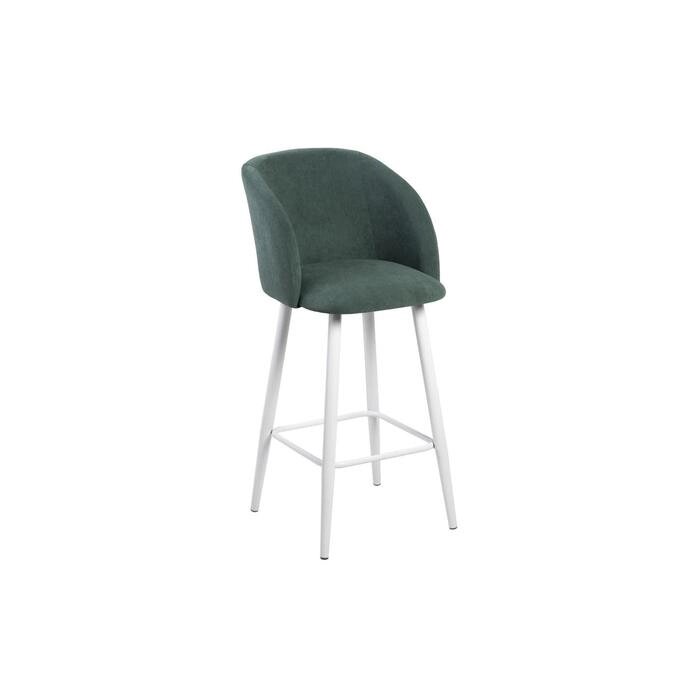 Барный стул Милли Катания велюр изумруд/ Хард металл белый от компании Интернет-гипермаркет «MALL24» - фото 1