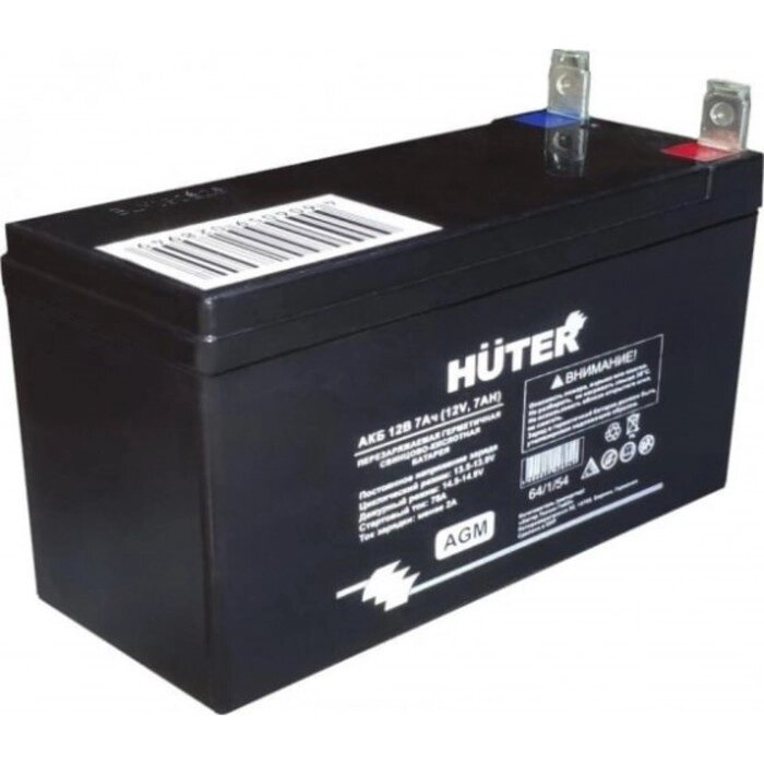 Батарея аккумуляторная Huter, 12 В, 7 Ач, AGM от компании Интернет-гипермаркет «MALL24» - фото 1