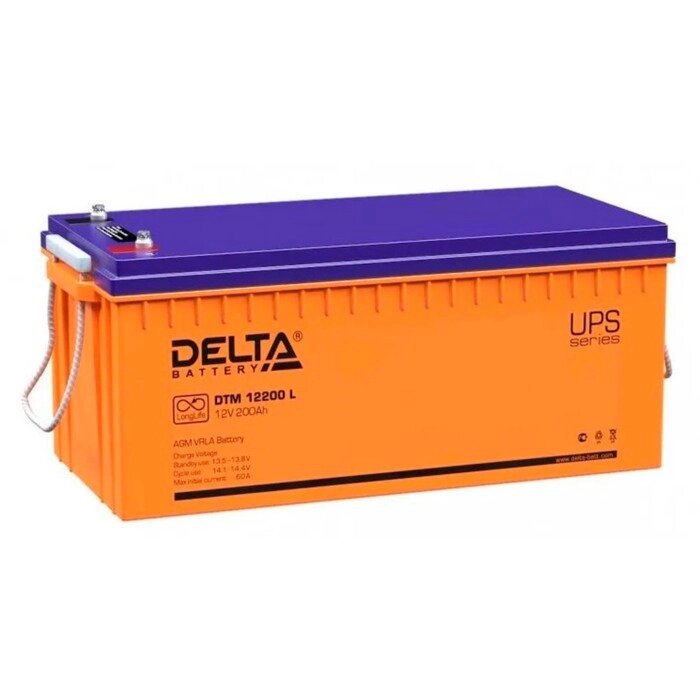 Батарея для ИБП Delta DTM 12200 L, 12 В, 200 Ач от компании Интернет-гипермаркет «MALL24» - фото 1