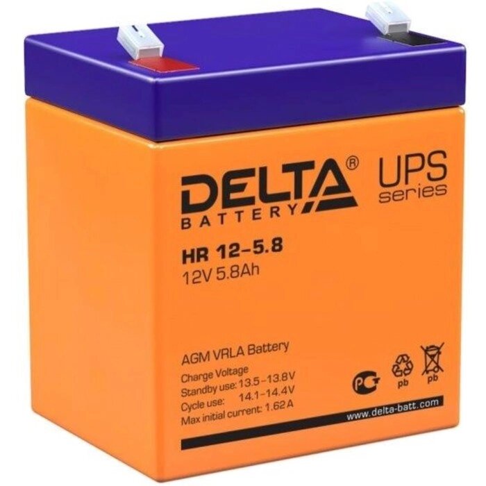 Батарея для ИБП Delta HR 12-5,8, 12 В, 5,8 Ач от компании Интернет-гипермаркет «MALL24» - фото 1