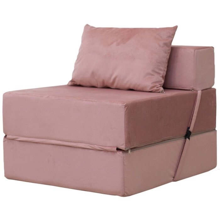 Бескаркасное кресло-кровать "Эссен", велюр, цвет розовый от компании Интернет-гипермаркет «MALL24» - фото 1