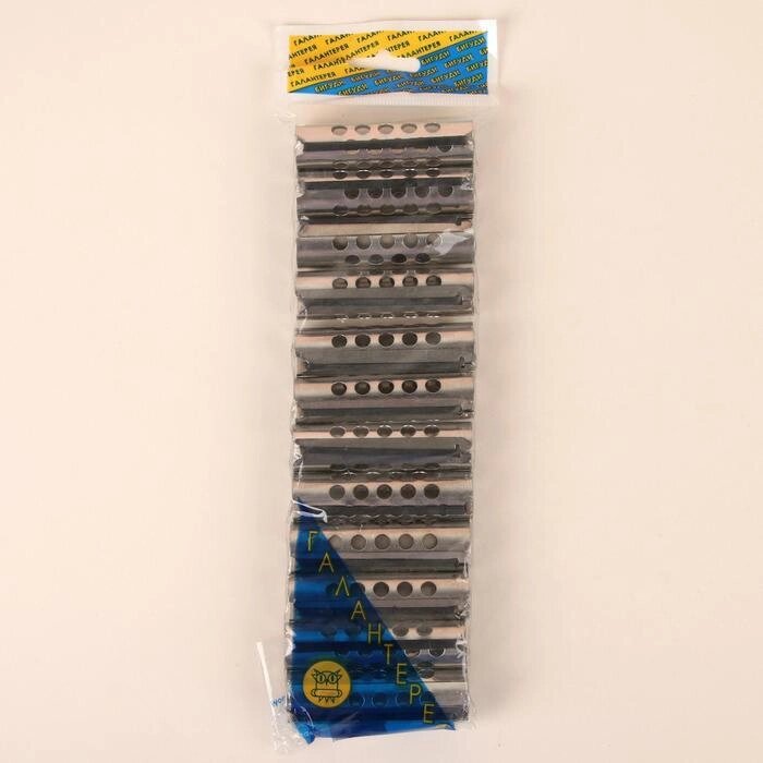 Бигуди металлические на резинке, с планкой, d = 2 см, 12 шт от компании Интернет-гипермаркет «MALL24» - фото 1