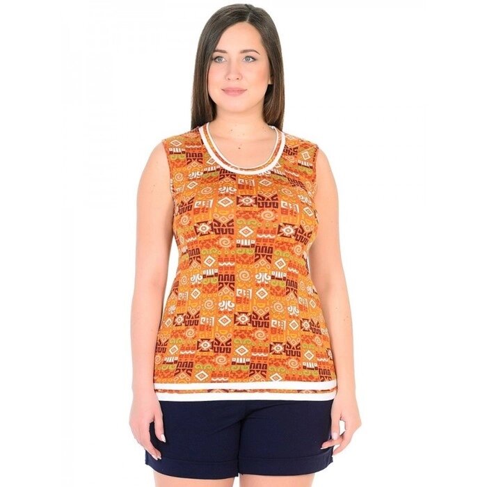 Блуза женская "Раиса", размер 48, цвет оранжевый от компании Интернет-гипермаркет «MALL24» - фото 1