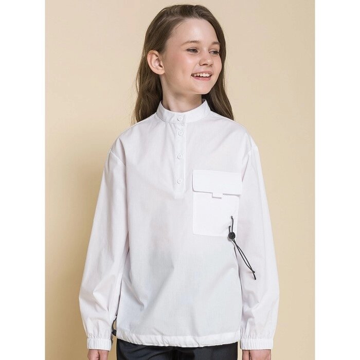Блузка для девочек, рост 122 см, цвет белый от компании Интернет-гипермаркет «MALL24» - фото 1