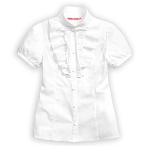 Блузка для девочек, рост 164 см, цвет белый