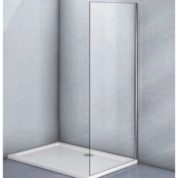 Боковая панель Veconi KP03-120-01-C5, 1200х1850 мм, без поддона, прозрачное стекло, хром от компании Интернет-гипермаркет «MALL24» - фото 1