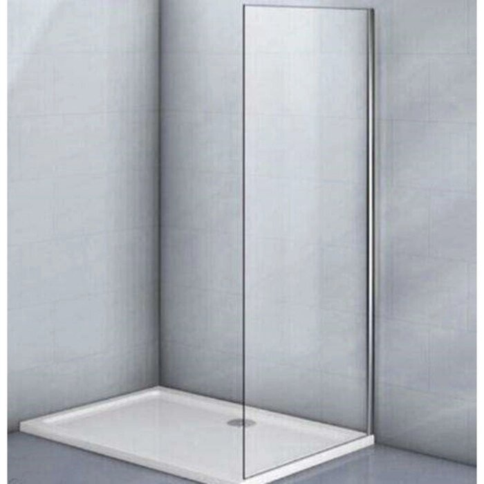 Боковая панель Veconi KP03-80-01-19C1, 800х1850 мм, без поддона, прозрачное стекло, хром от компании Интернет-гипермаркет «MALL24» - фото 1