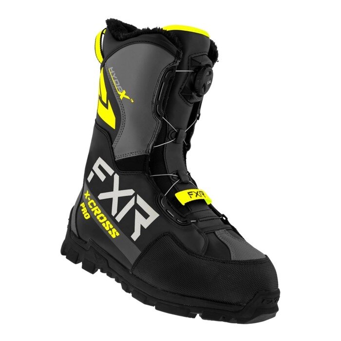 Ботинки FXR X-Cross Pro BOA, с утеплителем, черные, желтые, размер 45 от компании Интернет-гипермаркет «MALL24» - фото 1
