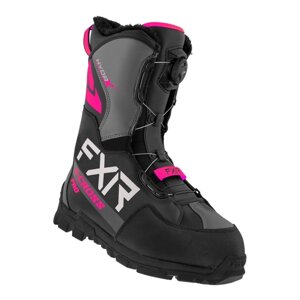 Ботинки женские FXR X-Cross Pro BOA, с утеплителем, черные, розовые, размер 39