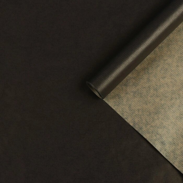 Бумага упаковочная крафт "Чёрная", 0,7 х 10 м, 40 гр/м2 от компании Интернет-гипермаркет «MALL24» - фото 1