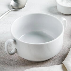 Чашка для бульона "Бельё" 470 мл, цвет белый