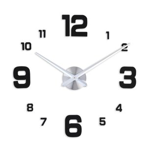 Часы-наклейка DIY "Эндерлин", чёрные, 120 см (механизм)