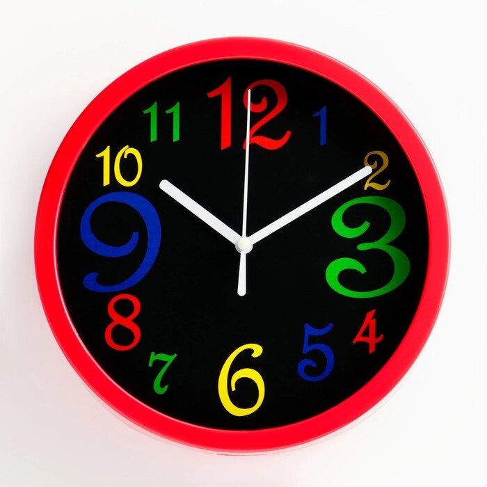 Часы настенные "Цветные цифры", дискретный ход, d=20 см, АА от компании Интернет-гипермаркет «MALL24» - фото 1