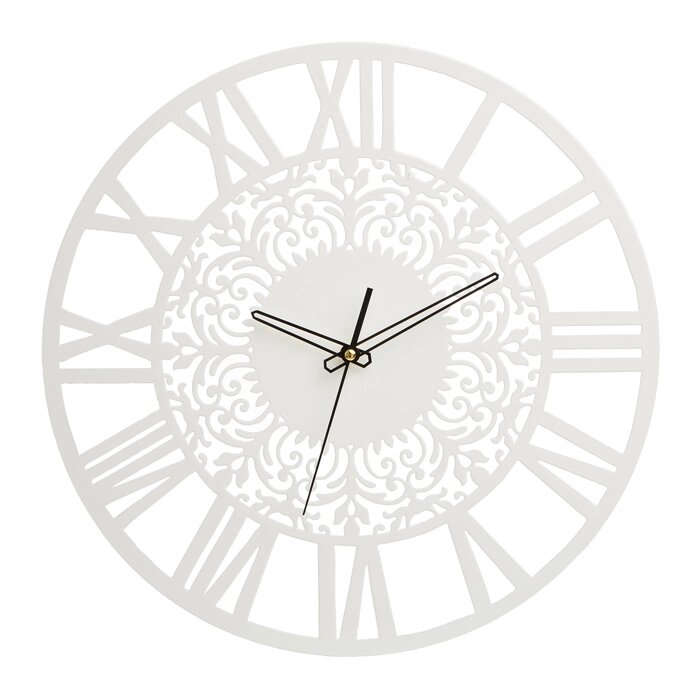 Часы настенные из металла "Ажурные", плавный ход, d-40 см от компании Интернет-гипермаркет «MALL24» - фото 1