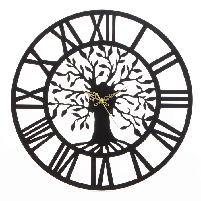 Часы настенные из металла "Древо жизни", плавный ход, d-40 см от компании Интернет-гипермаркет «MALL24» - фото 1