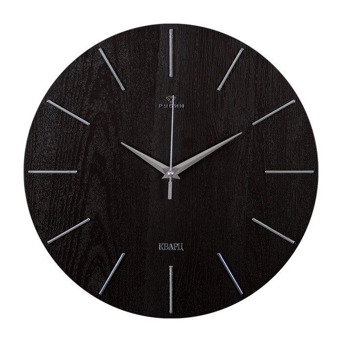 Часы настенные "Классика", d-30 см, корпус коричневый с серебром от компании Интернет-гипермаркет «MALL24» - фото 1