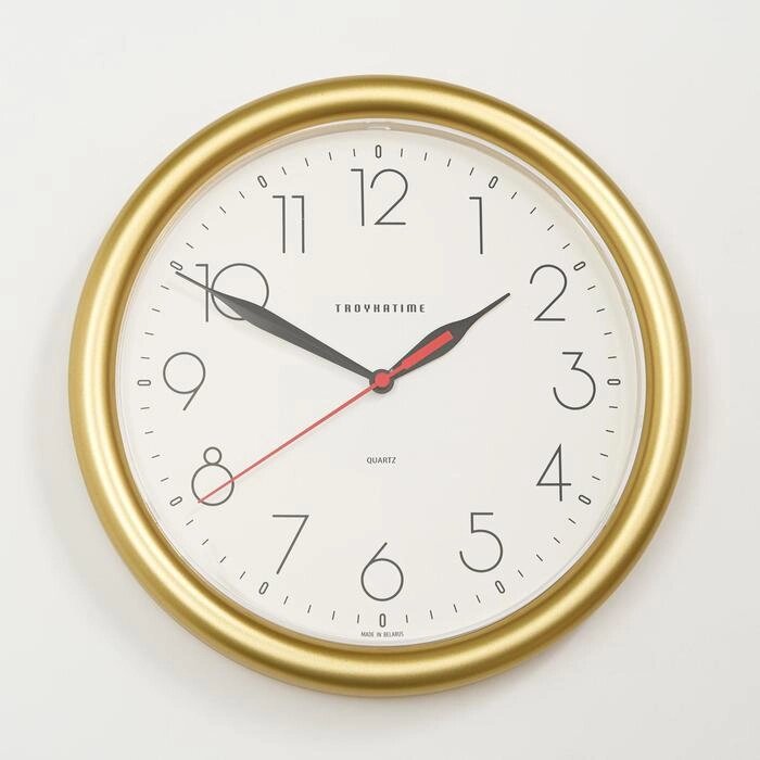 Часы настенные круглые "Исток", d=24,5 см, золотистые от компании Интернет-гипермаркет «MALL24» - фото 1