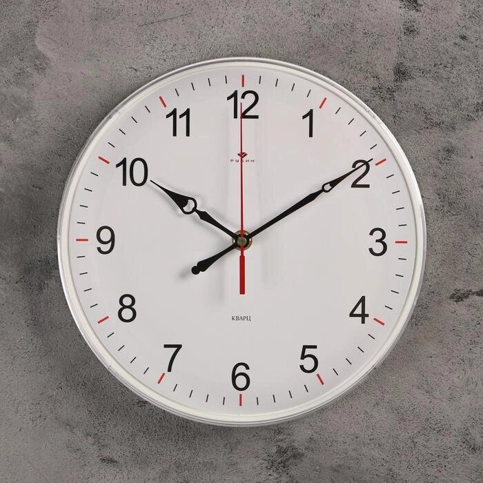 Часы настенные круглые "Классика", микс 25 см от компании Интернет-гипермаркет «MALL24» - фото 1