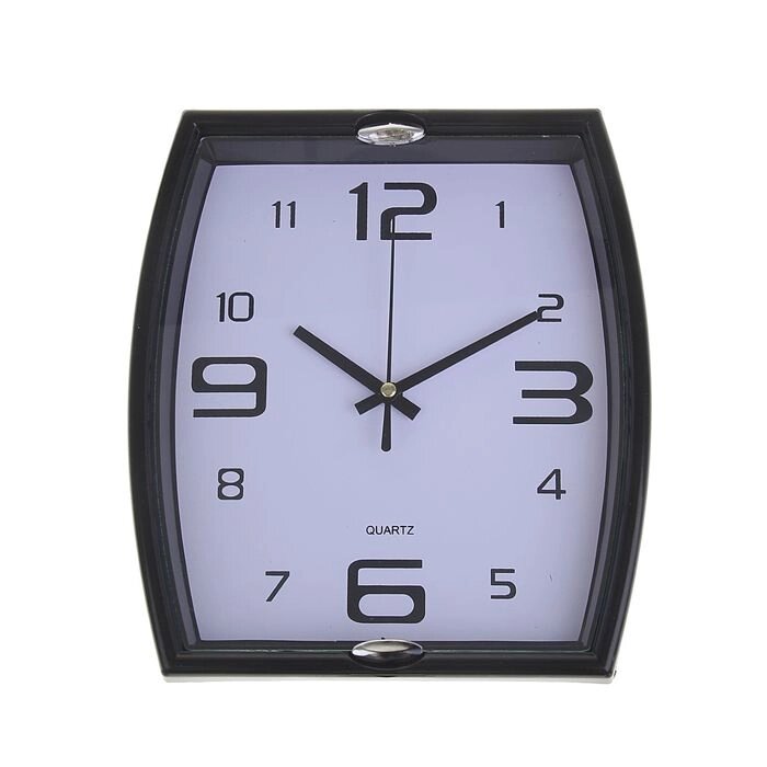 Часы настенные "Прямоугольник фигурный", циферблат белый, рама микс от компании Интернет-гипермаркет «MALL24» - фото 1