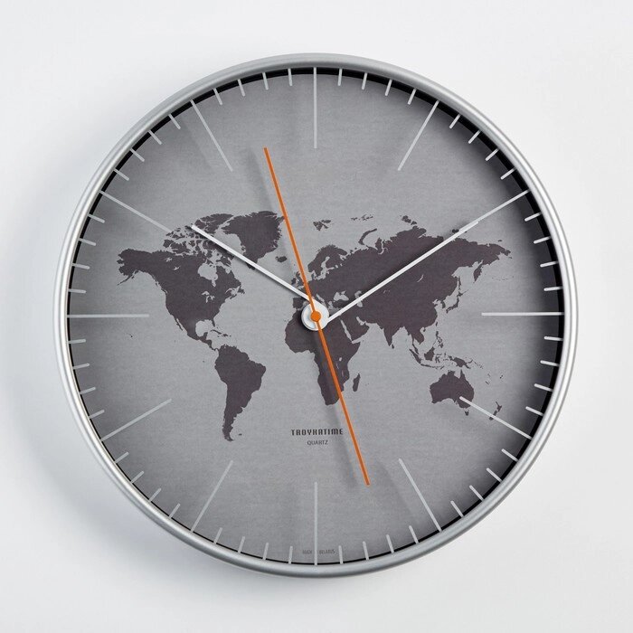 Часы настенные, серия: Интерьер "Материки", d=30.5 см от компании Интернет-гипермаркет «MALL24» - фото 1