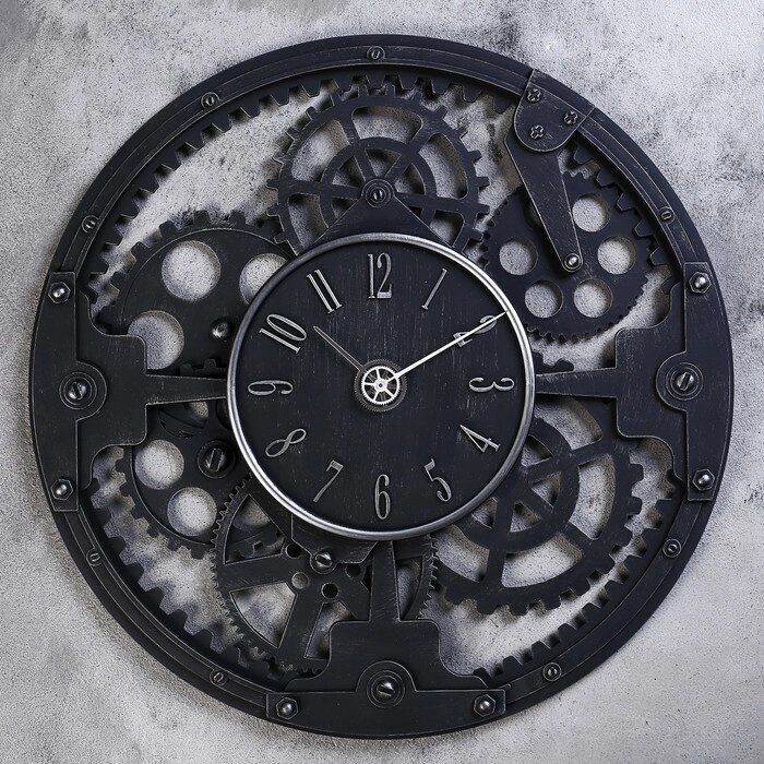 Часы настенные, серия: Интерьер, "Механизм" d=45 см, дискретный ход от компании Интернет-гипермаркет «MALL24» - фото 1