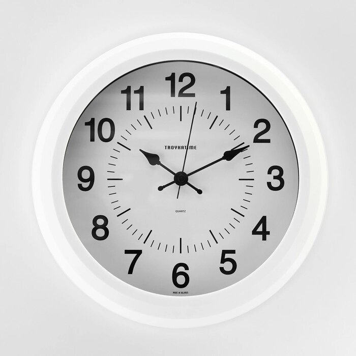 Часы настенные, серия: Классика, d-25 см, белые от компании Интернет-гипермаркет «MALL24» - фото 1