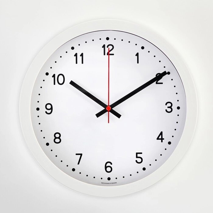 Часы настенные, серия: Классика, d-28 см, белые от компании Интернет-гипермаркет «MALL24» - фото 1
