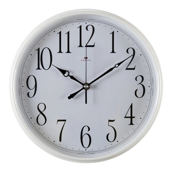 Часы настенные, серия: Классика, d-29 см, корпус белый от компании Интернет-гипермаркет «MALL24» - фото 1