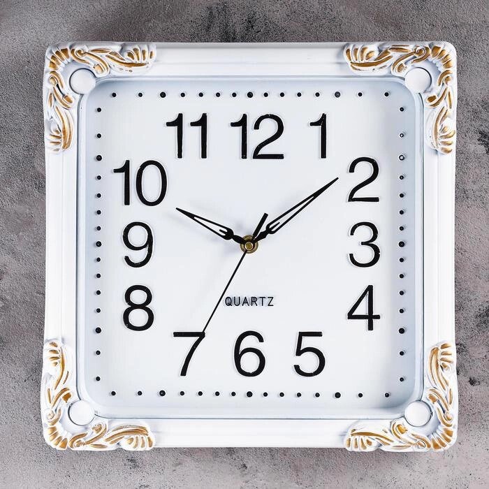 Часы настенные, серия: Классика, "Рут", 30х30 см, белые  микс от компании Интернет-гипермаркет «MALL24» - фото 1