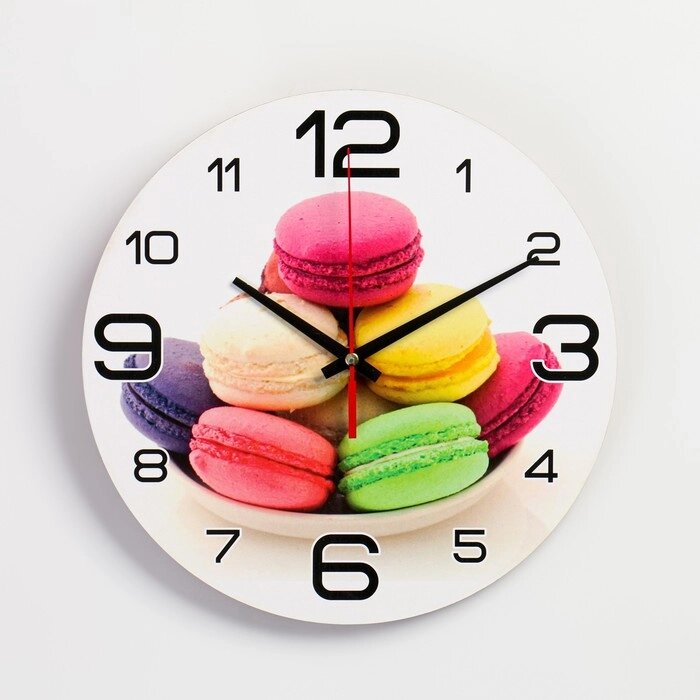 Часы настенные, серия: Кухня, "Макаруны", 24  см, микс от компании Интернет-гипермаркет «MALL24» - фото 1