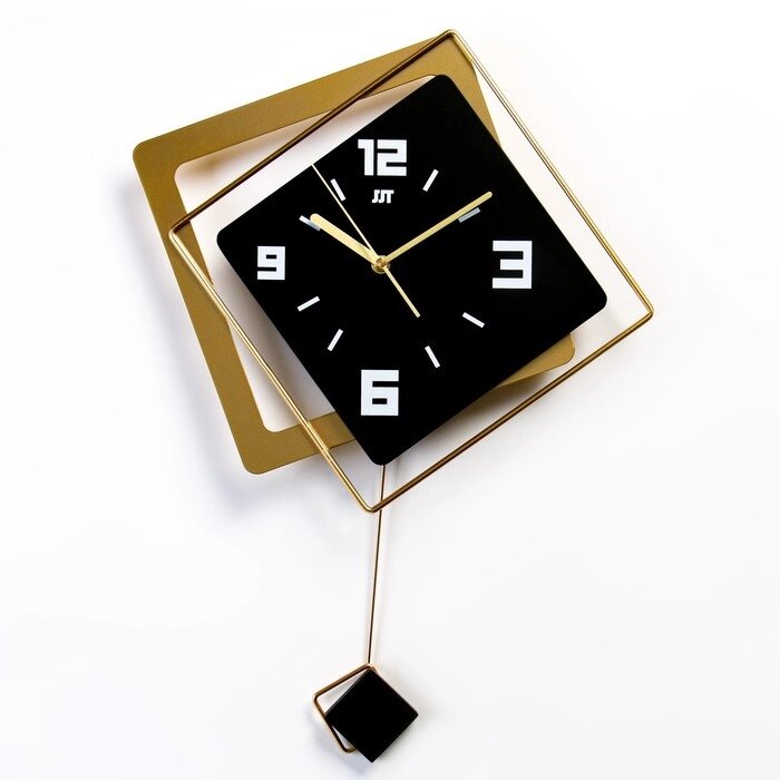 Часы настенные, серия: Маятник, "Геометрия", плавный ход, 40х53 см от компании Интернет-гипермаркет «MALL24» - фото 1